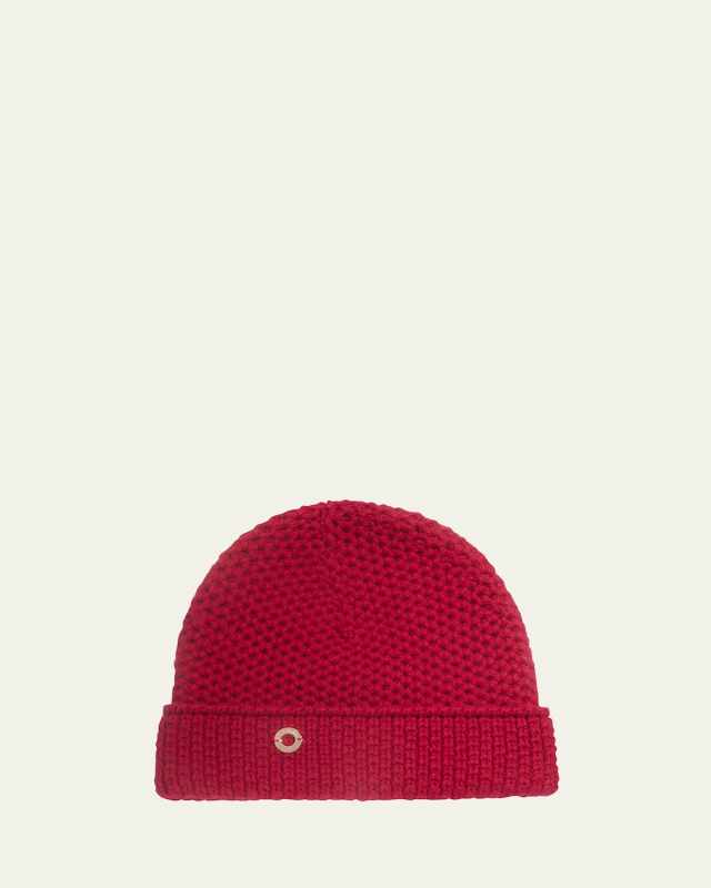 Rougement Chain-Knit Cashmere Beanie Hat